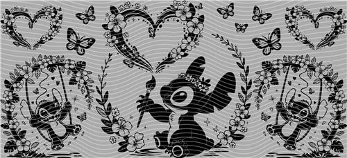 16oz black and white-B 51